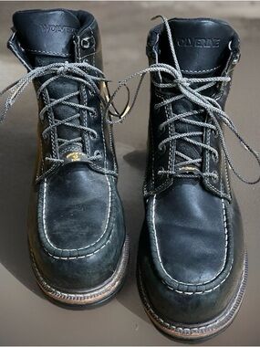Wolverine W201143 Durashock I-90 Work Boots 10-EW Steel Toe. Leather upper.EUC